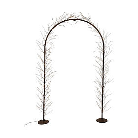 Arco luminoso micro LED fisso bianco caldo da esterno 230x120 cm