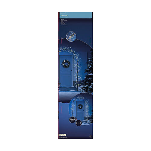 Arco luminoso micro LED fisso bianco caldo da esterno 230x120 cm 3