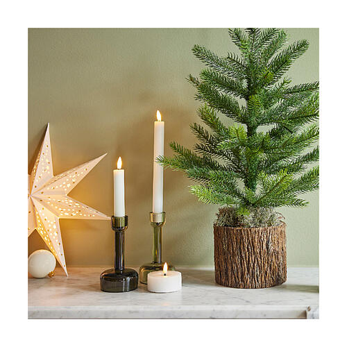 Estrela de papel perfurado 100% FSC misto LEDs branco quente 2