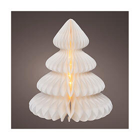White tree with micro warm white LEDs, 100% FSC mix certified paper, 19 in