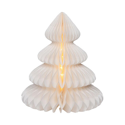 Árvore de papel branco FSC mix 100% micro LEDs branco quente 48 cm 3