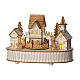 Village musical animé en bois 100% FSC avec LEDs blancs chauds 12x22x15 cm s3