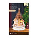 Animated Christmas tree music box, 100% FSC wood, warm white LEDs, 10 in s3