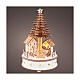 Carillon albero di natale legno movimento FSC 100% LED bianchi caldi 25 cm s1