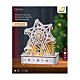 Carillon giostra fiocco di neve legno movimento FSC 100% LED bianchi caldi 25 cm s2