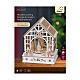 Carillón casa Papá Noel madera movimiento FSC 100% LED blancos cálidos 24 cm s3