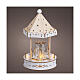 Carillón carrusel Navidad madera movimiento FSC 100% LED blancos cálidos 25 cm s1