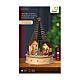 Carillón árbol de navidad madera colorido movimiento FSC 100% LED blancos cálidos 25 cm s3