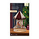 Carillon giostra Natale legno colorato movimento FSC 100% LED bianchi caldi 25 cm s4