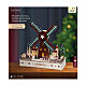 Spieluhr, Weihnachtsmühle, mit Bewegung, Holz FSC 100 %, warmweiße LEDs – Höhe 30 cm s5