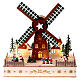 Christmas windmill music box, colourful 100% FSC wood, motion and warm white LEDs, 12 in s2