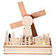 Colored Wood Windmill Music Box FSC 100% Movement Warm White LEDs 30 cm s4