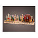 Music Box Mountain Landscape Carousel Colored Wood FSC 100% Movement Warm White LEDs 25x78 cm s1