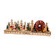 Music Box Mountain Landscape Carousel Colored Wood FSC 100% Movement Warm White LEDs 25x78 cm s3