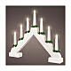 LED white wood candle decoration mix FSC 100%, 32x40 cm s1