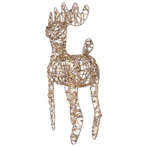 Renna oro 40 led bianco caldo int h 40 cm 4