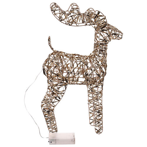 Renna oro 40 led bianco caldo int h 40 cm 6
