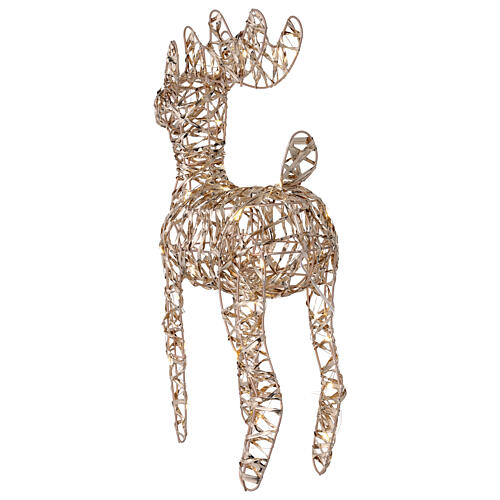 Renna oro 40 led bianco caldo int h 40 cm 5