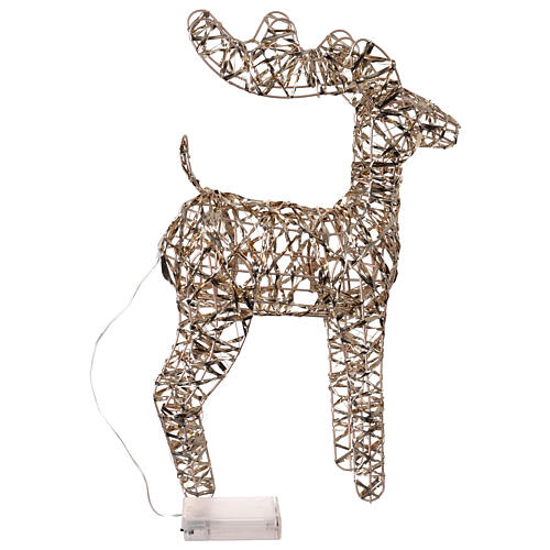 Renna oro 40 led bianco caldo int h 40 cm 7