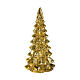 Albero vetro dorato 15 LED bianco caldo 20 cm uso interno s3