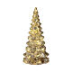 Albero vetro dorato 15 LED bianco caldo 20 cm uso interno s4