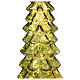 Dark green glass tree, 100 warm white LEDs, 22 in, indoor use s2