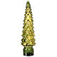 Albero vetro verde scuro 100 LED bianco caldo 55 cm uso interno s3