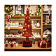 Albero rotante vetro rosso 15 LED bianco caldo 35 cm uso interno s2