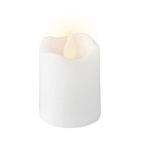 Set sei lumini LED votivi bianchi ricaricabili luce bianca calda 6x4 cm