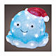 Christmas LED jellyfish with Christmas hat, cold white, 10x12 in s1