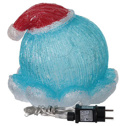 Medusa chapéu de Natal LEDs branco frio 25x30 cm 6