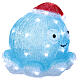 Medusa chapéu de Natal LEDs branco frio 25x30 cm s2