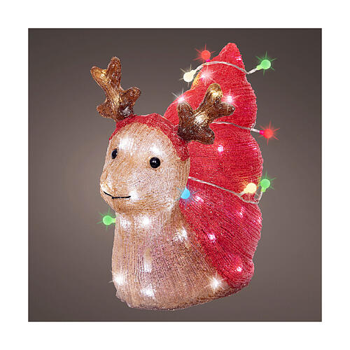 Caracol de Natal LEDs branco frio 35x35 cm 1
