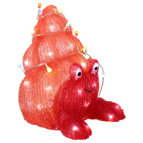 Weihnachtskrabbe, Acrylfigur, 30 × 24 cm, 50 LEDs, kaltweiß, innen/außen 2