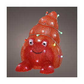 Crabe de Noël en acrylique LED blanc froid 30x24 cm