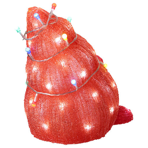 Caranguejo-eremita de Natal em acrílico com LEDs branco frio 30x24 cm 5