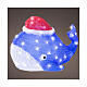 Balena cappellino Natalizio LED bianco freddo 30x45 cm s1