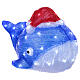 LED Whale with Christmas Hat Cold White Light 30x45 cm s3