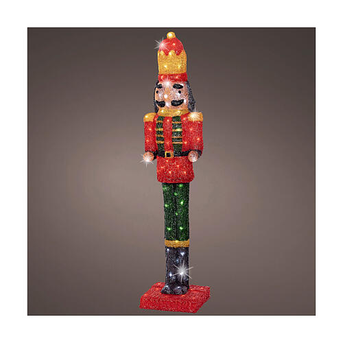 Nussknacker, Acrylfigur, 106 × 24 cm, 120 LEDs, kaltweiß, innen/außen 1