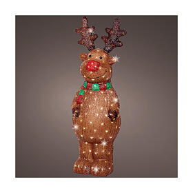 Cold white LED acrylic reindeer, 45x15 in