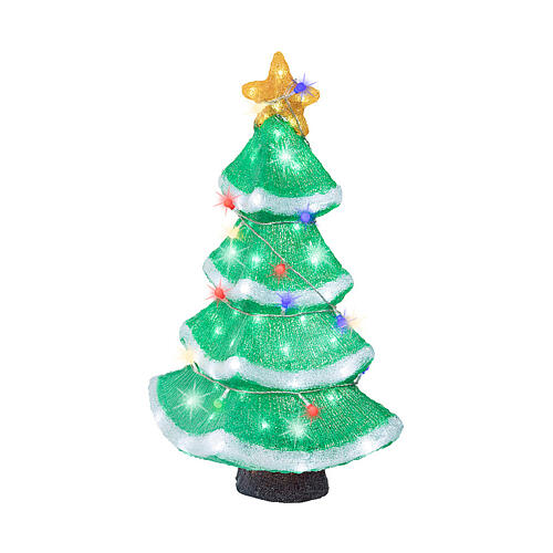 Albero di Natale LED bianco freddo acrilico 55x35 cm 2