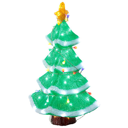 Albero di Natale LED bianco freddo acrilico 55x35 cm 4