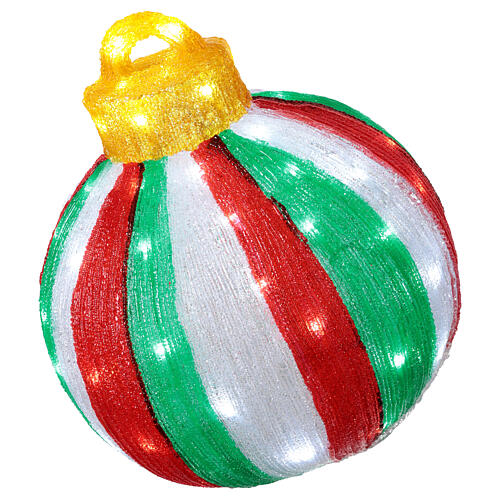Christmas acrylic ball, cold white LEDs, 16x14 in 2