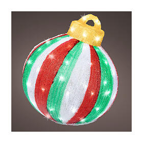 Pallina Natalizia LED bianco freddo acrilico 40x35 cm