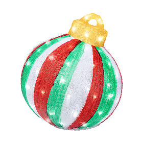 Pallina Natalizia LED bianco freddo acrilico 40x35 cm