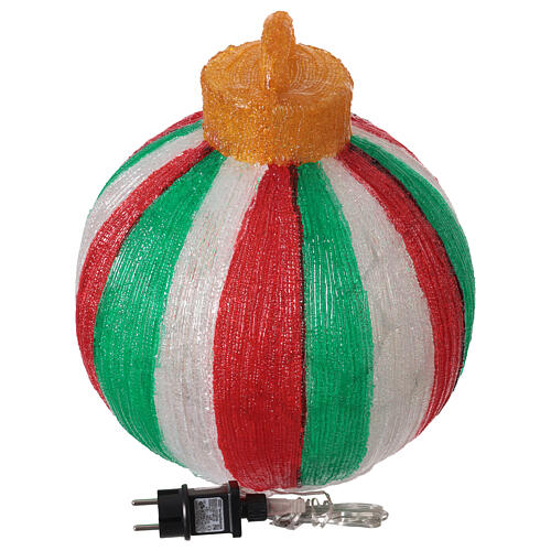 Bola Natal LED branco frio acrílico 40x35 cm 5