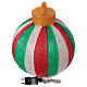 Bola Natal LED branco frio acrílico 40x35 cm s5