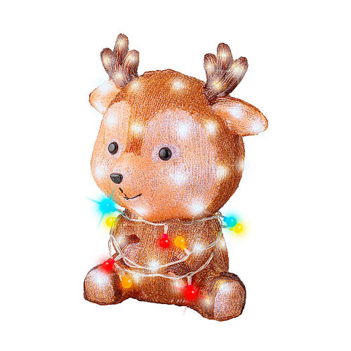 Rentier Acrylfigur, kaltweiße LEDs, 38 x 32 cm, 72 LEDs – für Innen- und Außenbereich 4