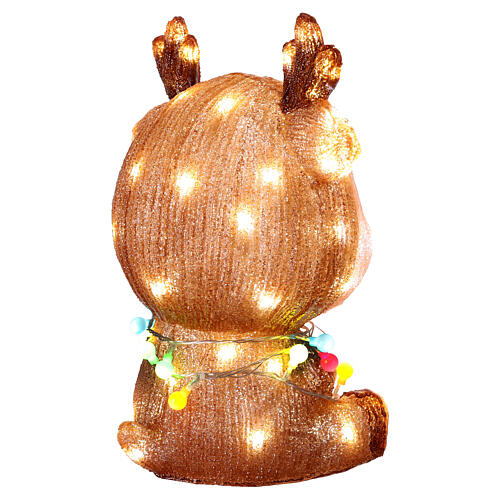 Rentier Acrylfigur, kaltweiße LEDs, 38 x 32 cm, 72 LEDs – für Innen- und Außenbereich 5