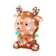 Acrylic reindeer with cold white LED lights, 15x13 in s4